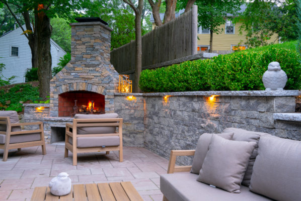 Wellesley Ma Fireplace Backyard 598x400