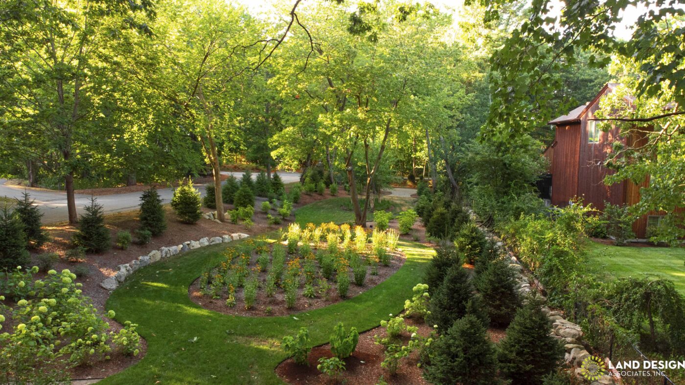 Private Woodland Landscape Design in Westwood MA | Land Design Associates